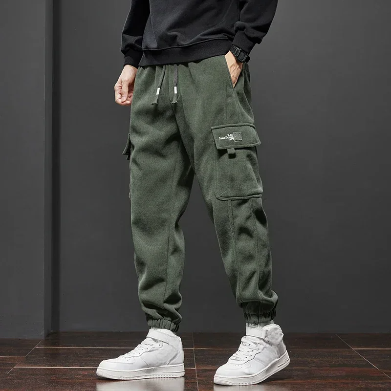 Men’s Cargo Jogger Pants – Elastic Waist, Drawstring, Multi-Pocket Streetwear
