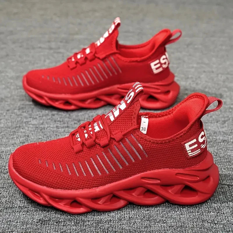 Unisex Mesh Running Sneakers – Breathable Lightweight Sports Shoes for Men, Women & Kids, Outdoor Casual Trainers