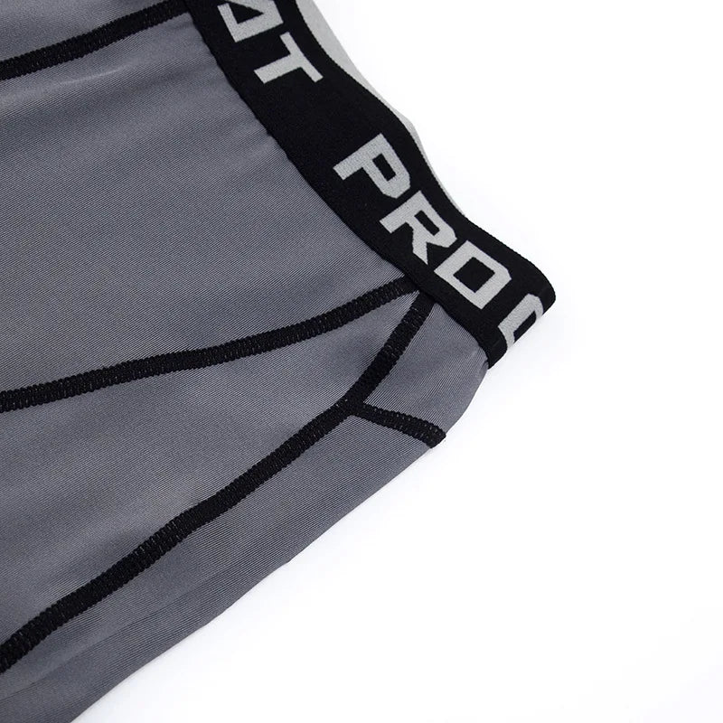 Men's Compression Workout Shorts – Elastic Slim Fit Gym Tights for Bodybuilding & Running