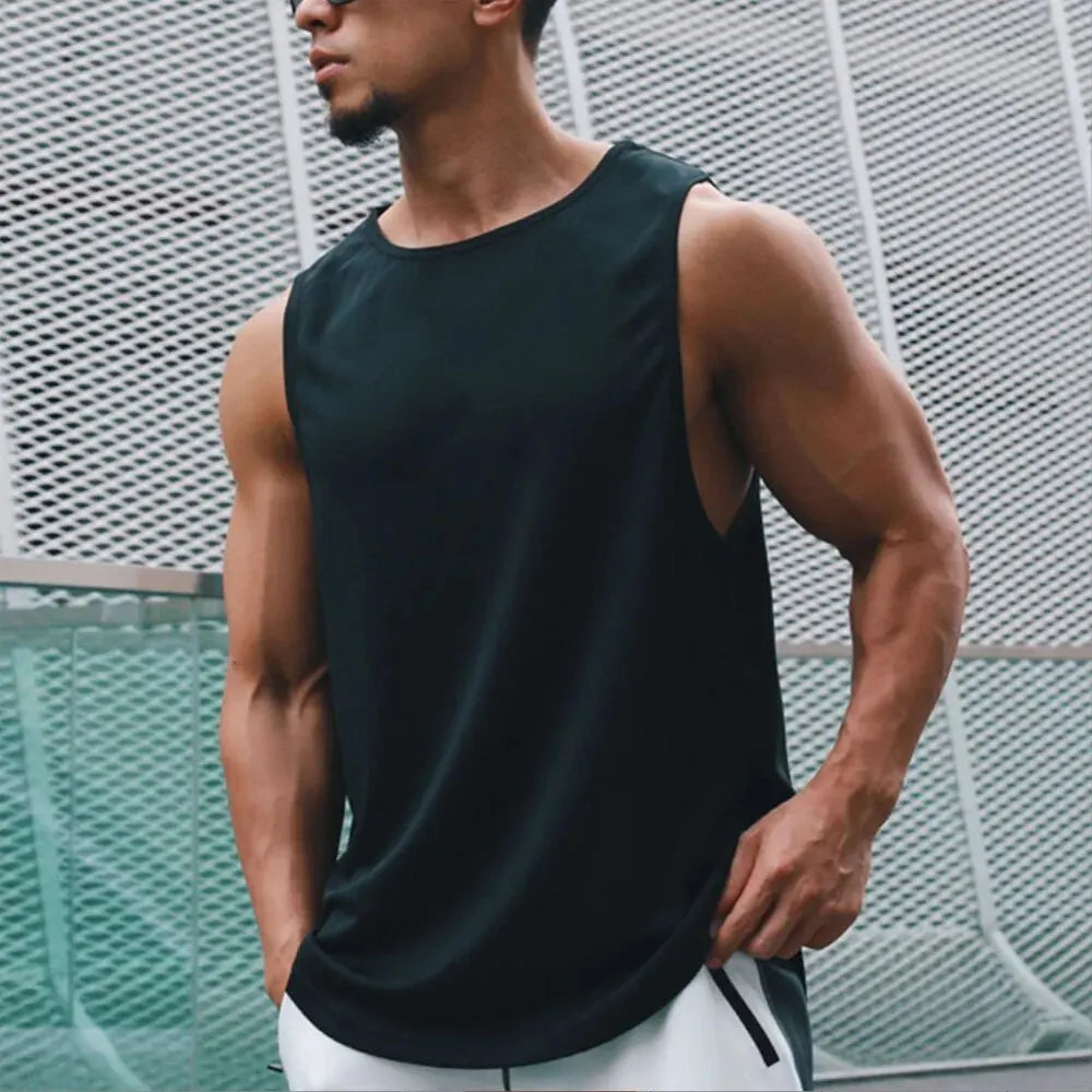 Men’s Quick-Dry Sports Tank Top – Loose Fit Sleeveless Shirt for Running, Training & Basketball