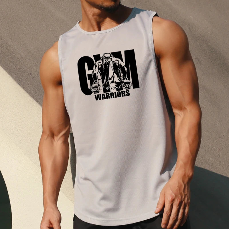Men's Mesh Quick-Dry Gym Tank Top – Moisture-Wicking Sleeveless Muscle Shirt for Workout, Bodybuilding & Training