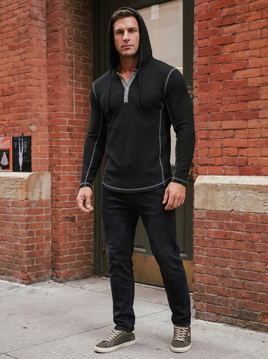 ErgonWaffle | Hooded Long Sleeve Tee