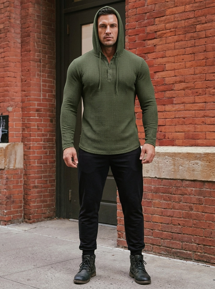 ErgonWaffle | Hooded Long Sleeve Tee